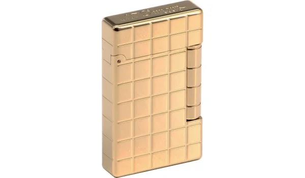 S. T. Dupont Briquet Initial Quadrilage Finition Bronze Dore